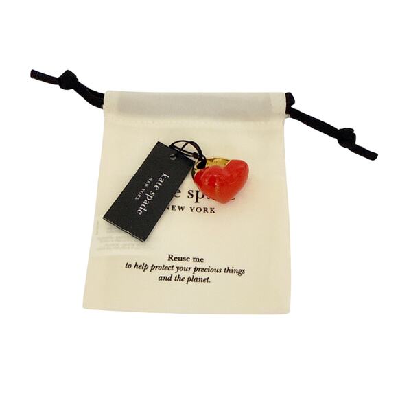 KATE SPADE Heart You Statement Ring in Red 6 - Picture 6 of 8